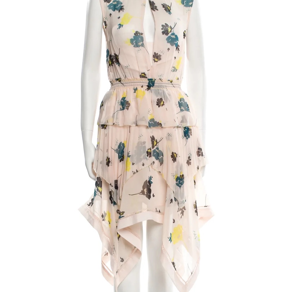 Self-Portrait Floral Print Midi Length Dress